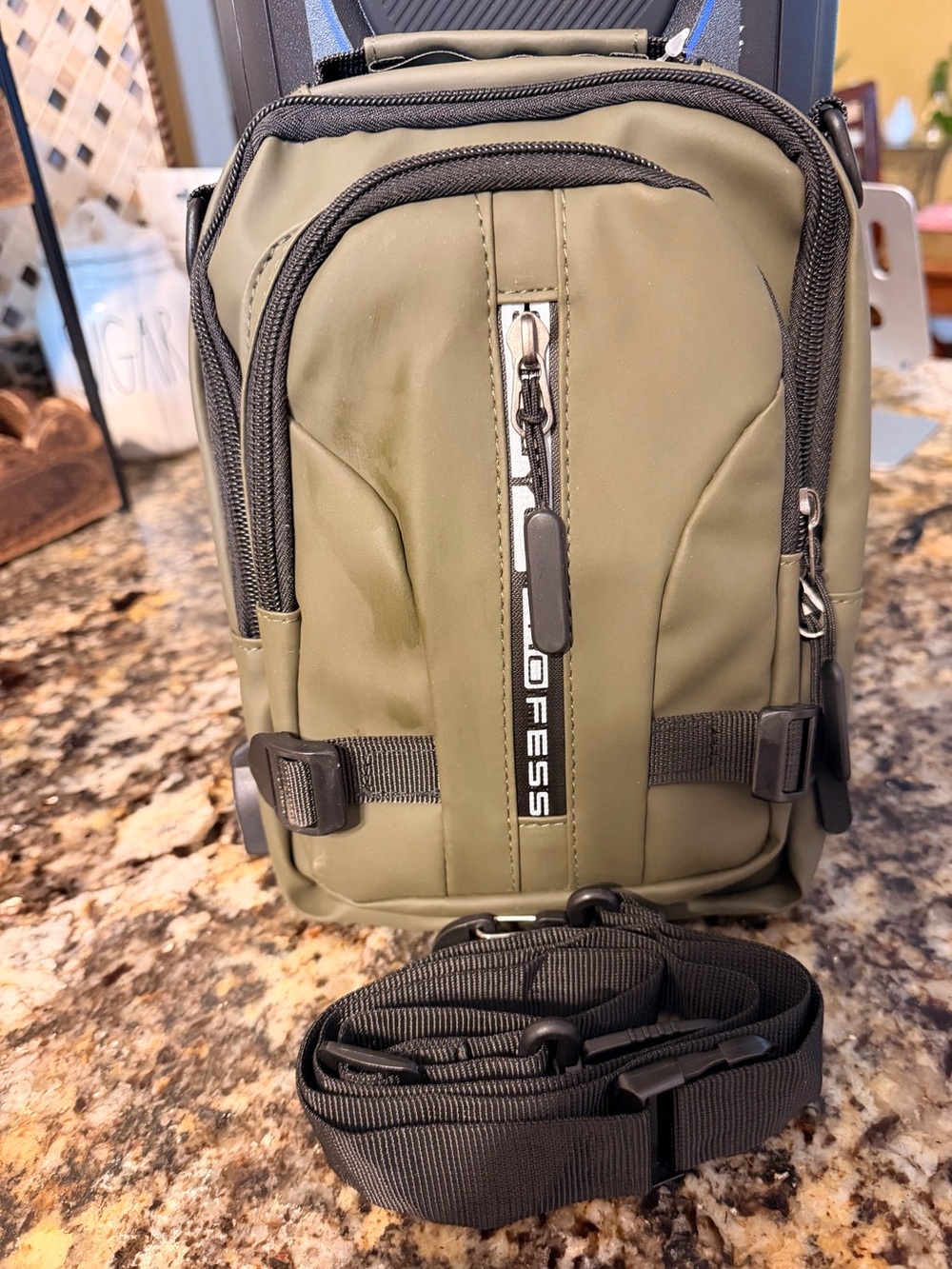 Cherokee Olive Green & Black Messenger Crossbody Bag